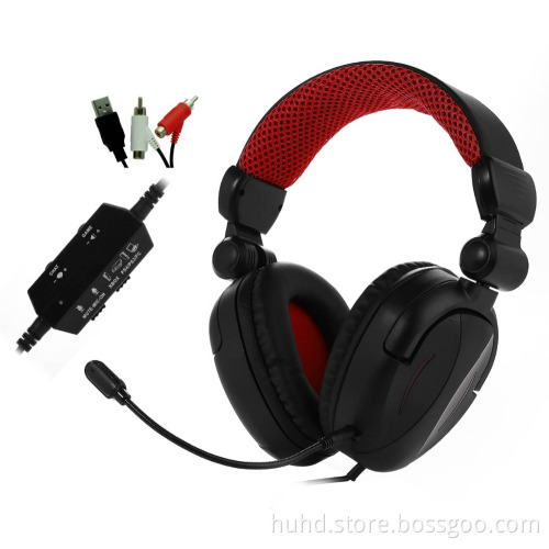 Multi-platforms wired gaming stereo headphone headset for PS4/PS3/Xbox 360/Xbox one/PC/Mac with detachable mic, LED light